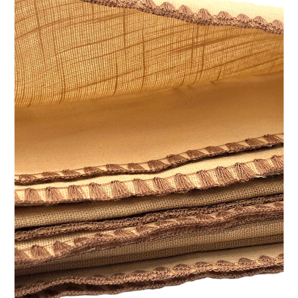 VTG Crown Manor Tablecloth 60" X 84" Brown Minimalist Cottagecore Cabin USA New - Picture 3 of 12